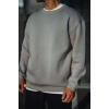 Kışlık Bisiklet Yaka Üç İplik Basic SweatShirt - Boyalı Gri 131356 Kışlık Bisiklet Yaka Üç İplik Basic SweatShirt - Boyalı Gri 131356