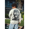 Kışlık Bisiklet Yaka Baskılı SweatShirt - Beyaz 131363 Kışlık Bisiklet Yaka Baskılı SweatShirt - Beyaz 131363