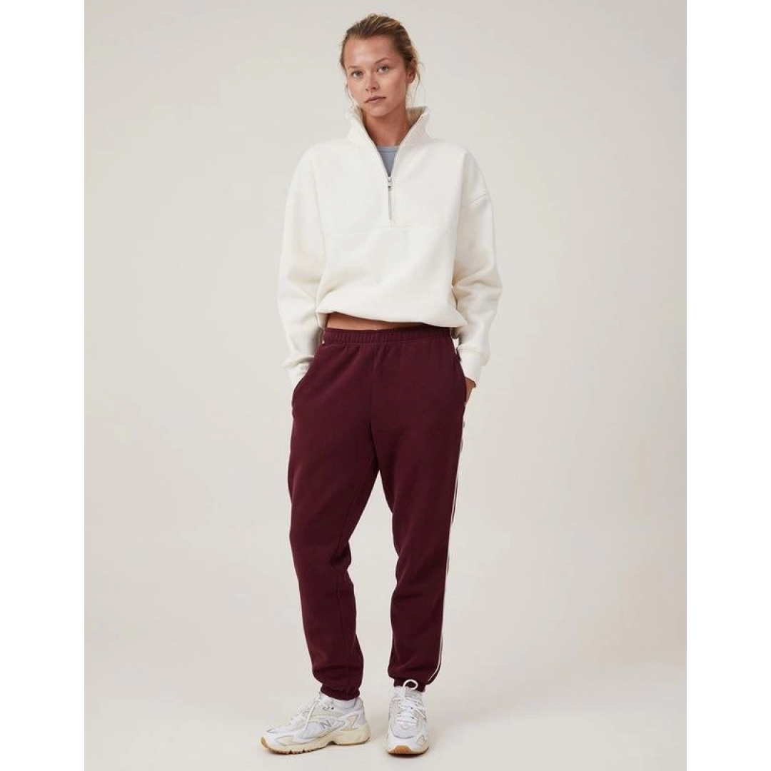 Oversize Yarım Farmuarlı Yakalı Basic SweatShirt - Beyaz 131432 Oversize Yarım Farmuarlı Yakalı Basic SweatShirt - Beyaz 131432
