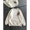 Bisiklet Yaka Baskılı SweatShirt - Beyaz 131441