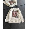 Bisiklet Yaka Baskılı SweatShirt - Beyaz 131441