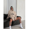 Üç İplik Kapşonlu Baskılı SweatShirt - Bej - 131446 Üç İplik Kapşonlu Baskılı SweatShirt - Bej - 131446