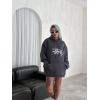 Üç İplik Kapşonlu Baskılı SweatShirt - Füme - 131447 Üç İplik Kapşonlu Baskılı SweatShirt - Füme - 131447