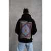 Erkek Kilim Desen Kapüşonlu - Siyah - 131524