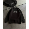 Üç İplik Bisiklet Yaka Baskılı SweatShirt - Siyah 131536 Üç İplik Bisiklet Yaka Baskılı SweatShirt - Siyah 131536
