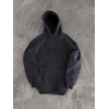 Kapşonlu Üç İplik Penye Basic SweatShirt - Füme 131802 Kapşonlu Üç İplik Penye Basic SweatShirt - Füme 131802
