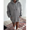 Kapşonlu Üç İplik Penye Basic SweatShirt - Boyalı Gri 131804 Kapşonlu Üç İplik Penye Basic SweatShirt - Boyalı Gri 131804