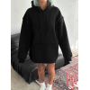 Kapşonlu Üç İplik Penye Basic SweatShirt - Siyah 131805 Kapşonlu Üç İplik Penye Basic SweatShirt - Siyah 131805