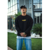 Kışlık Bisiklet Yaka Baskılı SweatShirt - Siyah 132030 Kışlık Bisiklet Yaka Baskılı SweatShirt - Siyah 132030
