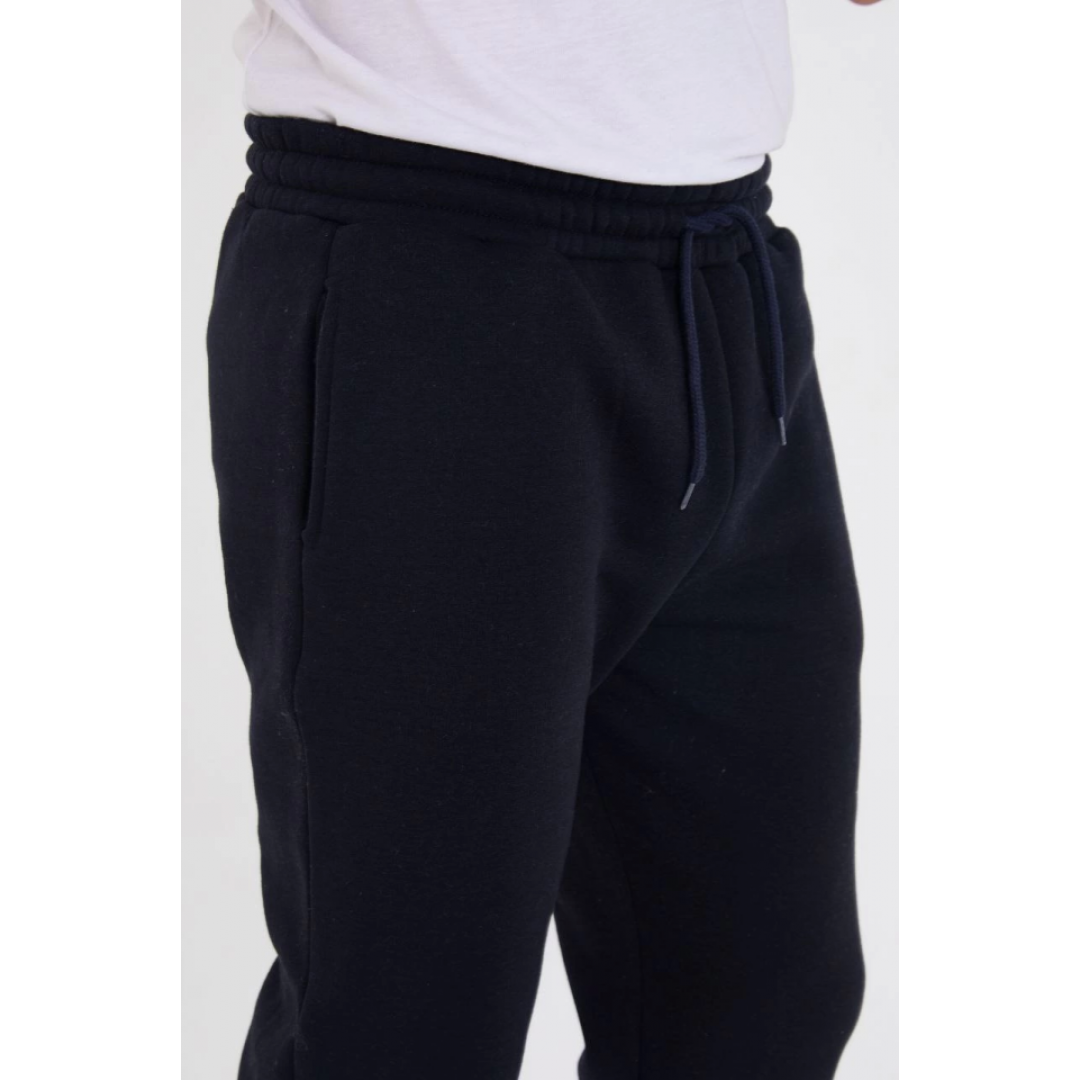 Unisex Kışlık Üç İplik Lastikli Eşofman Pantolon - Lacivert - 132669 Unisex Kışlık Üç İplik Lastikli Eşofman Pantolon - Lacivert - 132669