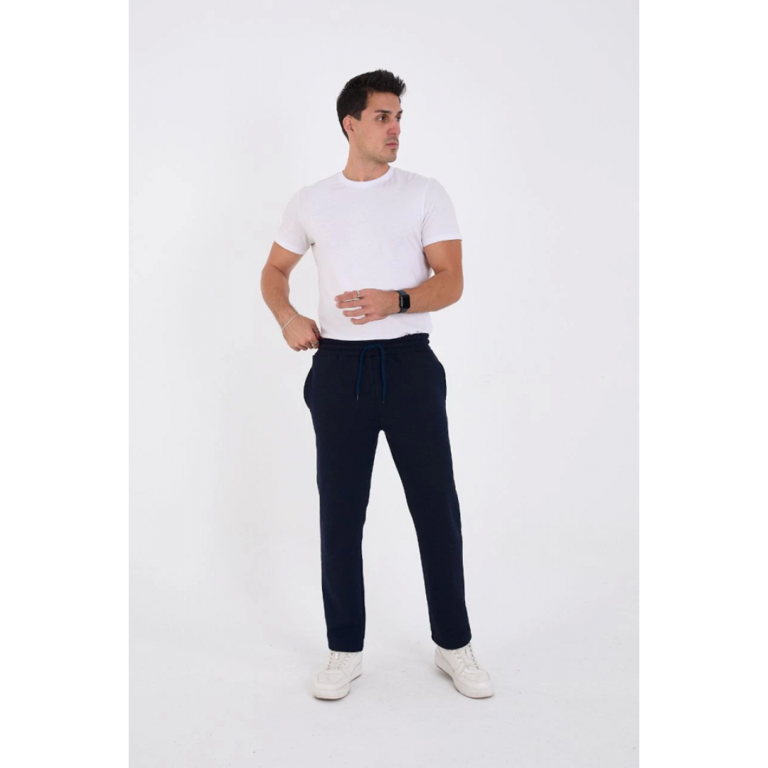 Unisex Üç İplik Basic Eşofman Pantolon - Lacivert - 132677 Unisex Üç İplik Basic Eşofman Pantolon - Lacivert - 132677