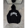 Üç İplik Kapşonlu Baskılı Oversize SweatShirt- Siyah 132929 Üç İplik Kapşonlu Baskılı Oversize SweatShirt- Siyah 132929
