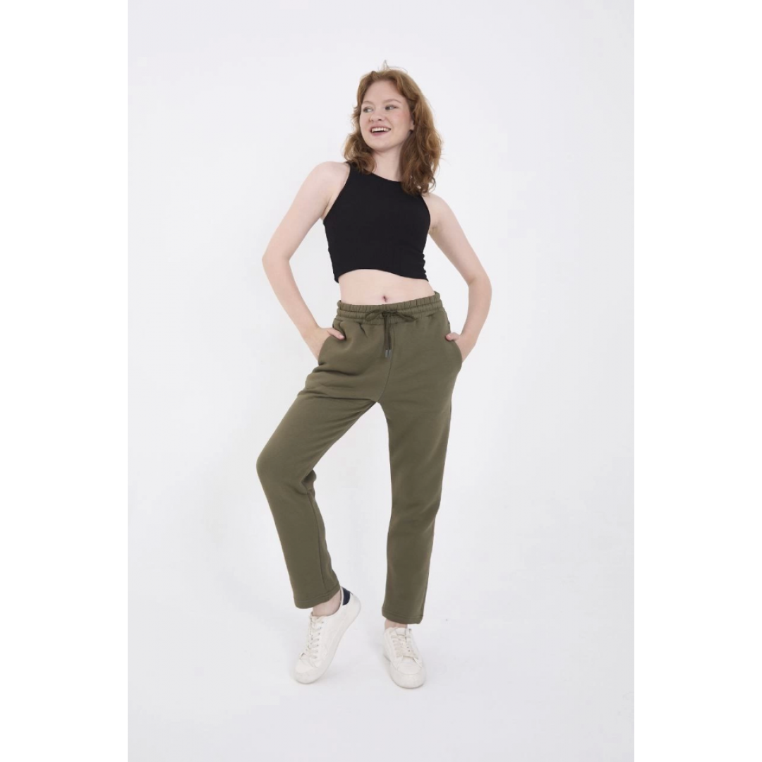 Unisex Üç İplik Basic Eşofman Pantolon - Hakİ 133020 Unisex Üç İplik Basic Eşofman Pantolon - Hakİ 133020