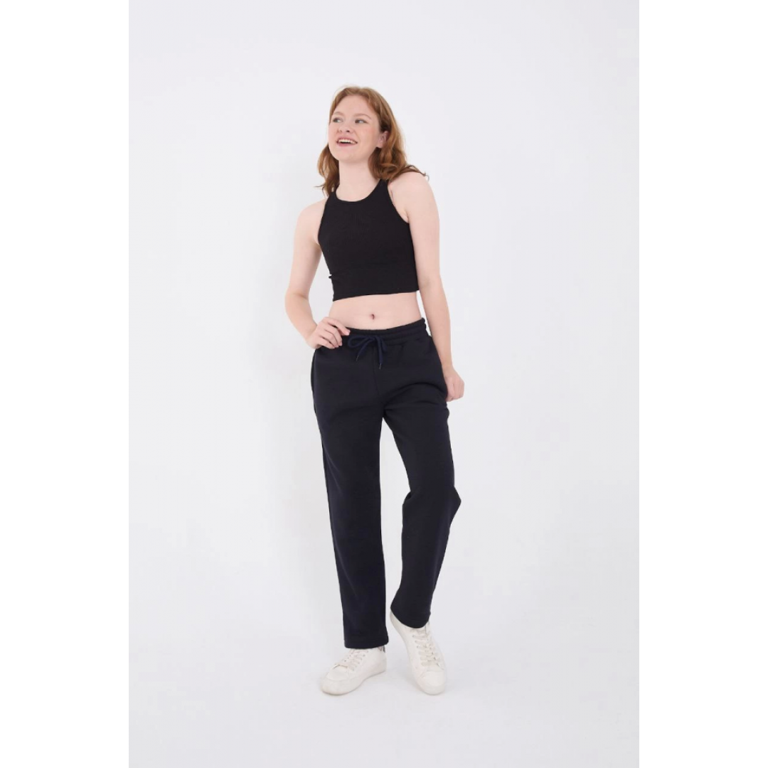 Unisex Üç İplik Basic Eşofman Pantolon - Lacivert 133023
