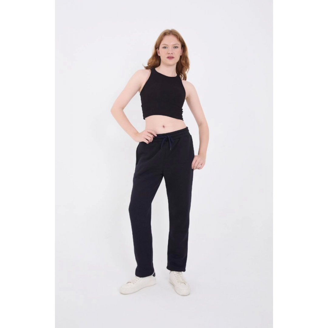 Unisex Üç İplik Basic Eşofman Pantolon - Lacivert 133023