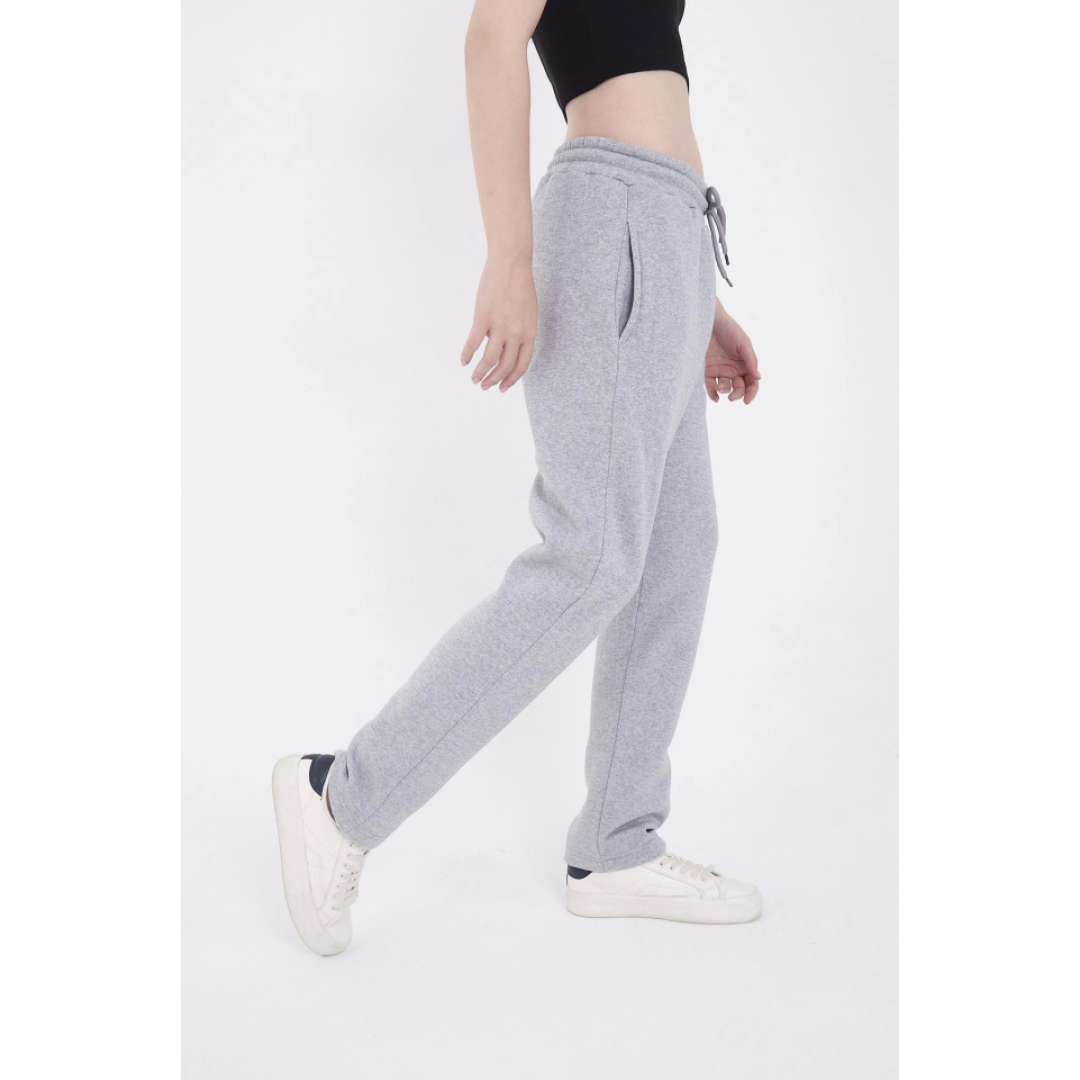 Oversize Boru Paça Baskılı Eşofman Pantolon - Gri 133064 Oversize Boru Paça Baskılı Eşofman Pantolon - Gri 133064
