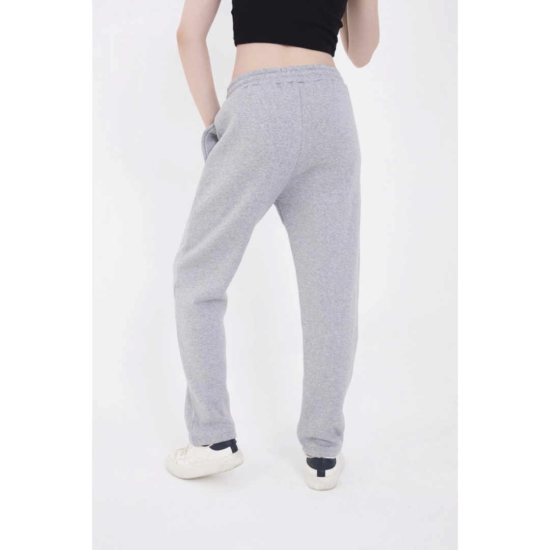 Oversize Boru Paça Baskılı Eşofman Pantolon - Gri 133064 Oversize Boru Paça Baskılı Eşofman Pantolon - Gri 133064
