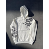 Uzun Kol Kapşonlu Baskılı SweatShirt - Beyaz 133157