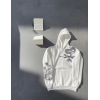 Uzun Kol Kapşonlu Baskılı SweatShirt - Beyaz 133157