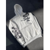 Uzun Kol Kapşonlu Baskılı SweatShirt - Beyaz 133157