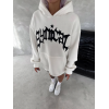 Unisex Üç İplik Kapşonlu Baskılı SweatShirt - Beyaz 133161 Unisex Üç İplik Kapşonlu Baskılı SweatShirt - Beyaz 133161