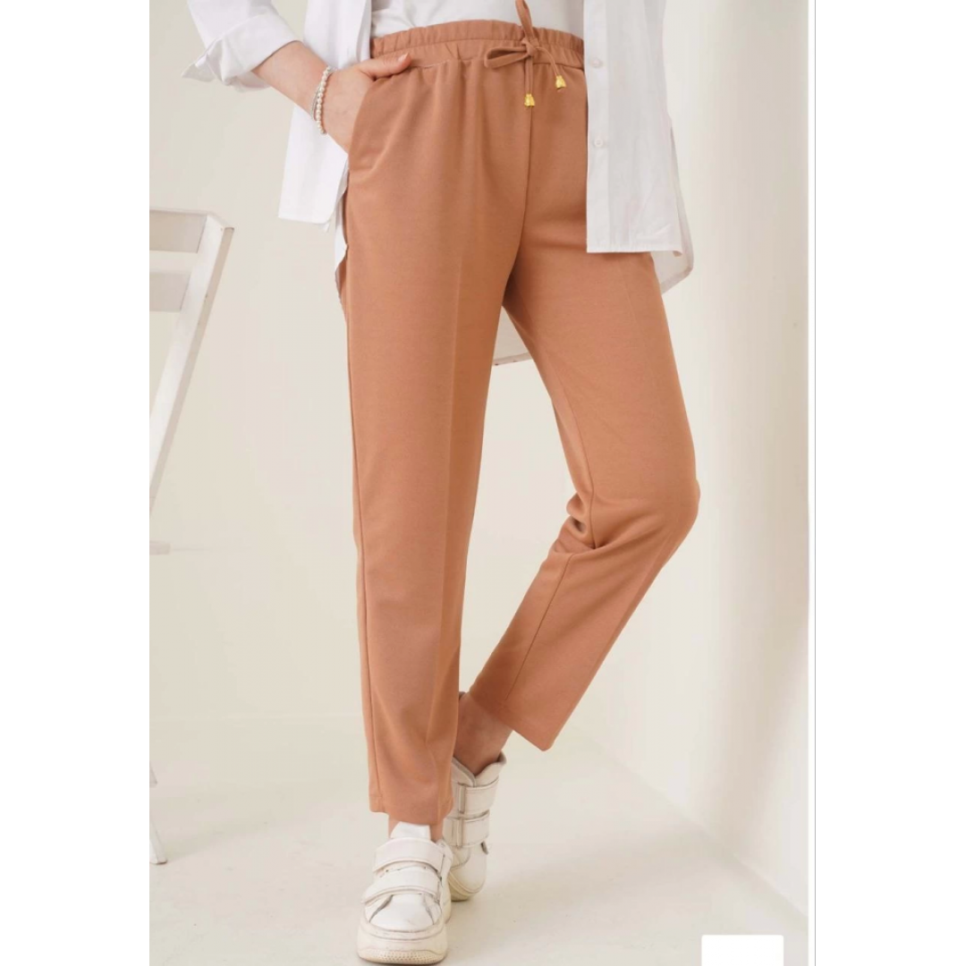Tam Kalıp Basic Eşofman Pantolon - Kahverengi 133356