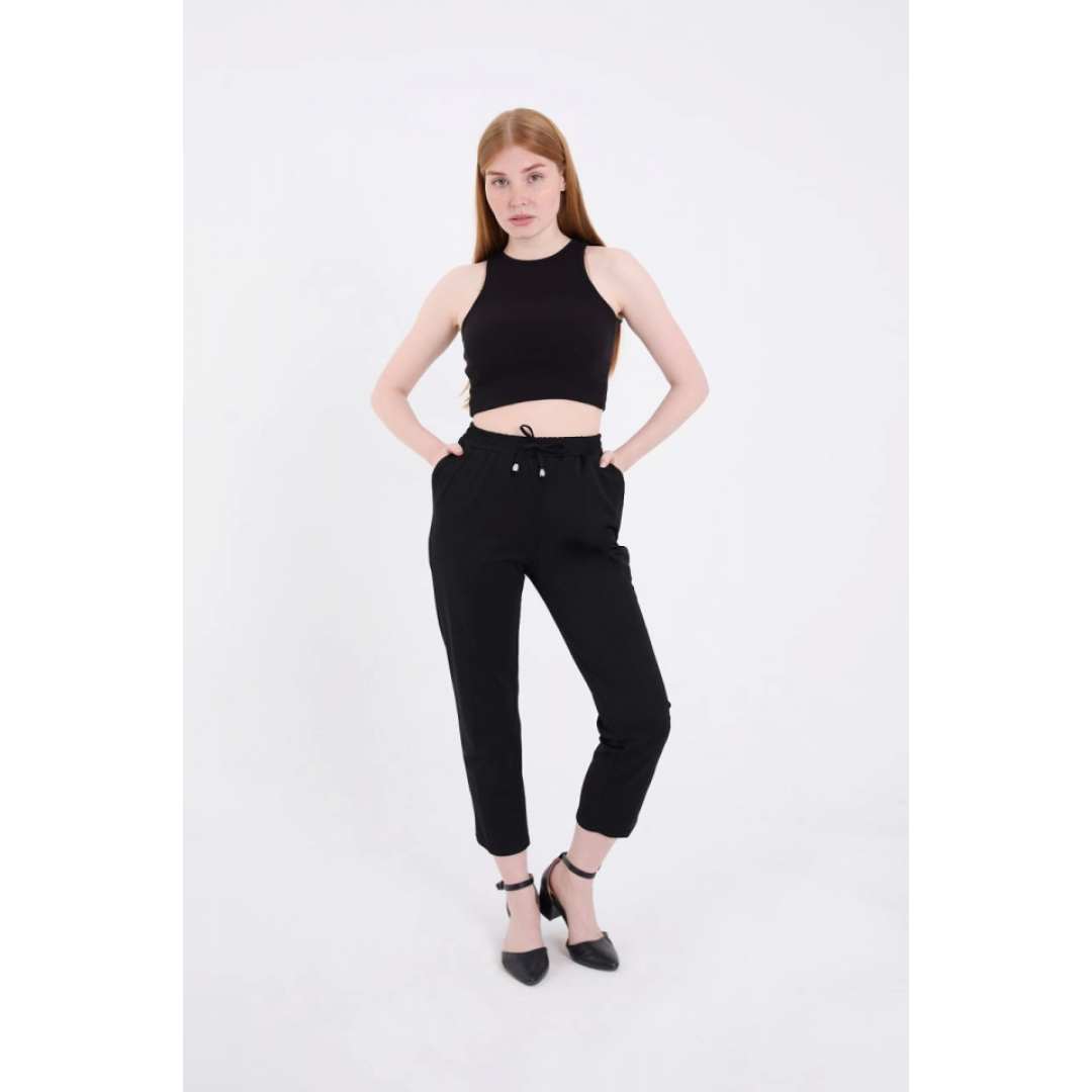 Tam Kalıp Basic Eşofman Pantolon - Siyah - 133581 Tam Kalıp Basic Eşofman Pantolon - Siyah - 133581