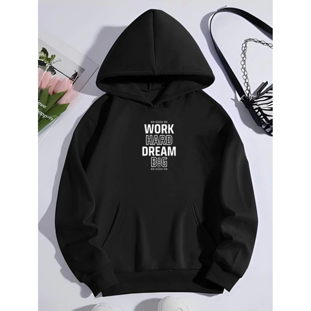 Kışlık Üç İplik Kapşonlu SweatShirt - Siyah 133997 Kışlık Üç İplik Kapşonlu SweatShirt - Siyah 133997