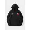 10 Kasıma Özel Üç İplik Kapşonlu Baskılı SweatShirt - Siyah 134677 10 Kasıma Özel Üç İplik Kapşonlu Baskılı SweatShirt - Siyah 134677