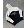 Parçalı Nakış İşlemelı Kapşonlu SweatShirt - Beyaz - 134820 Parçalı Nakış İşlemelı Kapşonlu SweatShirt - Beyaz - 134820