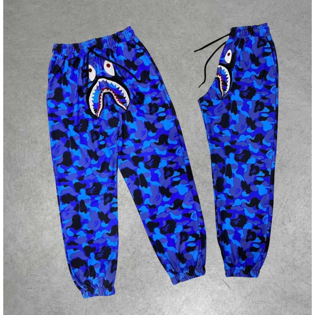 İki İplik Mevsimlik Bape Nakişli Eşofman Pantolon - Mavi - 134894 İki İplik Mevsimlik Bape Nakişli Eşofman Pantolon - Mavi - 134894