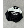 Yarım Fermuarlı Parçalı Yakalı SweatShirt - Siyah 135020