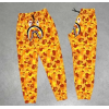 İki İplik Mevsimlik Bape Nakişli Eşofman Pantolon - Sarı 135032 İki İplik Mevsimlik Bape Nakişli Eşofman Pantolon - Sarı 135032