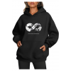 Üç İplik Kapşonlu 10 Kasıma Özel SweatShirt - Siyah 135368
