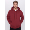 Üç İplik Penye Kapşonlu Basic SweatShirt - Bordo 136075