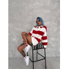 Unisex Üç İplik Parçalı Yakalı SweatShirt - Kırmızı 136574 Unisex Üç İplik Parçalı Yakalı SweatShirt - Kırmızı 136574