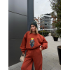 Bisiklet Yaka Üç İplik Sweat Takım - Kiremit - 137577 Bisiklet Yaka Üç İplik Sweat Takım - Kiremit - 137577