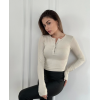 Cıt Cıt Detaylı Uzun Kollu Crop - Taş 137598 Cıt Cıt Detaylı Uzun Kollu Crop - Taş 137598