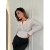 Cıt Cıt Detaylı Uzun Kollu Crop - Beyaz - 137600 Cıt Cıt Detaylı Uzun Kollu Crop - Beyaz - 137600