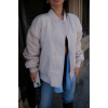 Cepli Bomber Ceket Mont - Beyaz 137950 Cepli Bomber Ceket Mont - Beyaz 137950