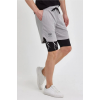 Unisex Baskılı İç Cepli Sporcu Alt Taytlı Şort - Gri 138042 Unisex Baskılı İç Cepli Sporcu Alt Taytlı Şort - Gri 138042
