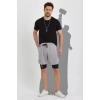 Unisex Baskılı İç Cepli Sporcu Alt Taytlı Şort - Gri 138042 Unisex Baskılı İç Cepli Sporcu Alt Taytlı Şort - Gri 138042