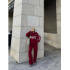 Üç İplik Yakalı Sweat Baggy Pantalonlu Takım - Bordo - 139520 Üç İplik Yakalı Sweat Baggy Pantalonlu Takım - Bordo - 139520