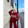 Üç İplik Yakalı Sweat Baggy Pantalonlu Takım - Bordo - 139520 Üç İplik Yakalı Sweat Baggy Pantalonlu Takım - Bordo - 139520