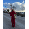 Üç İplik Yakalı Sweat Baggy Pantalonlu Takım - Bordo - 139520 Üç İplik Yakalı Sweat Baggy Pantalonlu Takım - Bordo - 139520