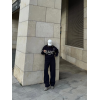 Üç İplik Yakalı Sweat Baggy Pantalonlu Takım - Siyah - 139521 Üç İplik Yakalı Sweat Baggy Pantalonlu Takım - Siyah - 139521