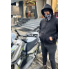 Samuray Kapşonlu ZIP Fermuarlı Çift Kapşonlu Nakışlı SweatShirt- Siyah 139529 Samuray Kapşonlu ZIP Fermuarlı Çift Kapşonlu Nakışlı SweatShirt- Siyah 139529
