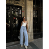 Arkadan Yırtmaçlı Jeans Kot Palazzo Pantolon - Mavi - 139990 Arkadan Yırtmaçlı Jeans Kot Palazzo Pantolon - Mavi - 139990