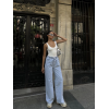 Arkadan Yırtmaçlı Jeans Kot Palazzo Pantolon - Mavi - 139990 Arkadan Yırtmaçlı Jeans Kot Palazzo Pantolon - Mavi - 139990