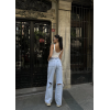 Arkadan Yırtmaçlı Jeans Kot Palazzo Pantolon - Mavi - 139990 Arkadan Yırtmaçlı Jeans Kot Palazzo Pantolon - Mavi - 139990
